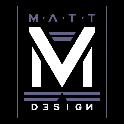 Matt Design blue monogram